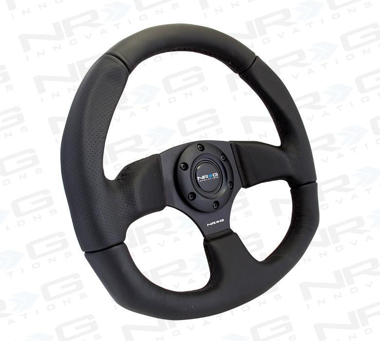 NRG "Race Style" Black Leather Steering Wheel