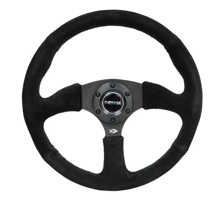 NRG "Race Style" Suede Steering Wheel Matte Black 350mm